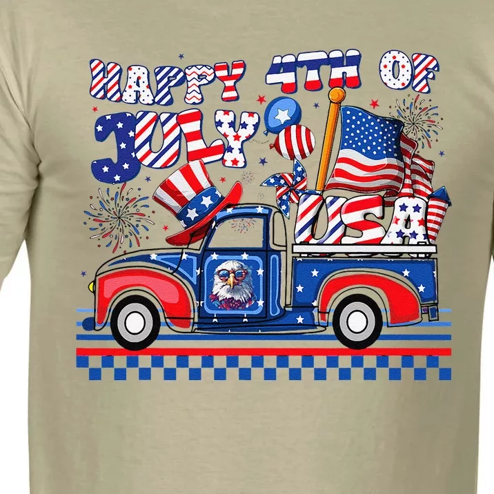 Fireworks Happy 4th Of July Usa Flag American 4th July Comfort Colors T-Shirt