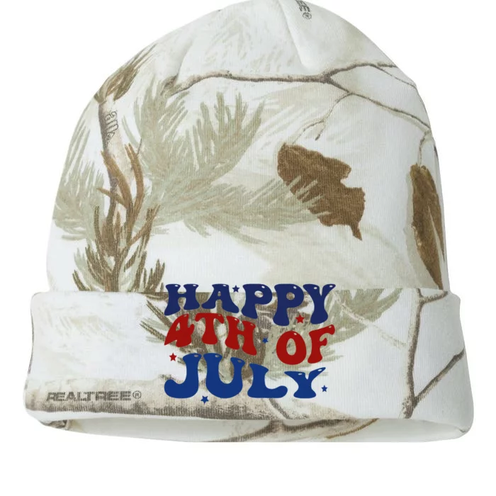 Fireworks Happy 4th Of July US Flag American 4th Of July Kati - 12in Camo Beanie