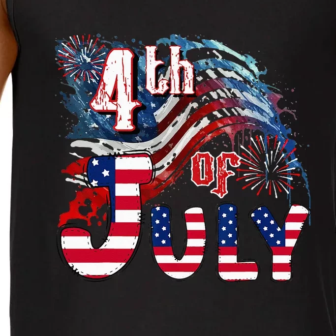 Fireworks Happy 4th Of July US Flag American 4th Of July Comfort Colors® Tank Top