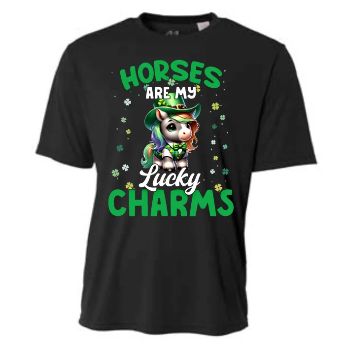 Funny Horses Are My St Patricks Day Outfit Gift Cooling Performance Crew T-Shirt