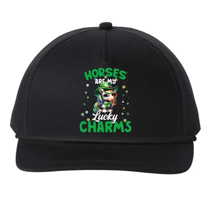 Funny Horses Are My St Patricks Day Outfit Gift Snapback Five-Panel Rope Hat