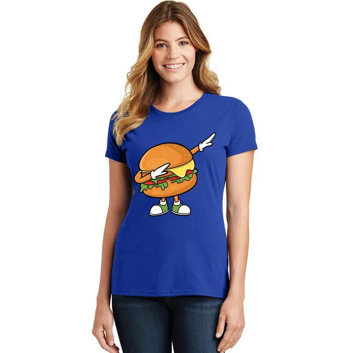 Funny Hamburger Art Cheeseburger Burger Meat Eater Funny Gift Women's T-Shirt