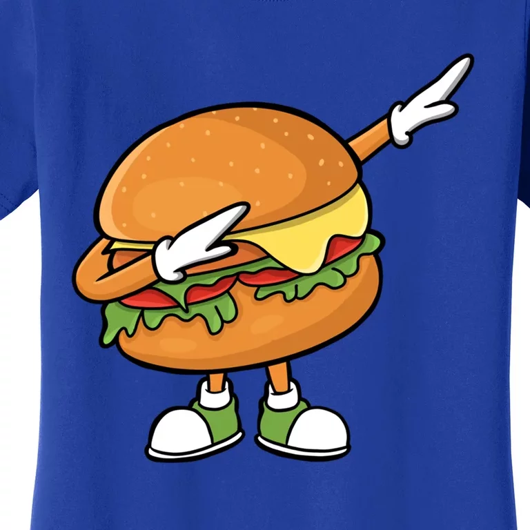 Funny Hamburger Art Cheeseburger Burger Meat Eater Funny Gift Women's T-Shirt