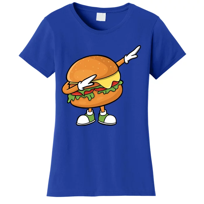 Funny Hamburger Art Cheeseburger Burger Meat Eater Funny Gift Women's T-Shirt