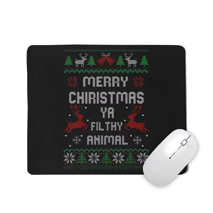 Festive Holiday Animal Print Pajama Set Mousepad