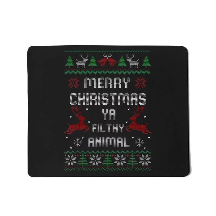 Festive Holiday Animal Print Pajama Set Mousepad