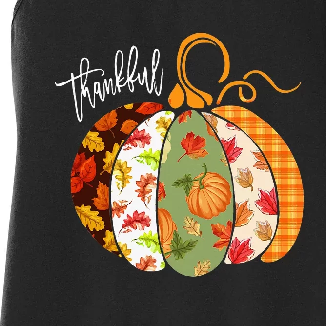 Festive Harvest Adorable Pumpkin Design for Autumn Celebrations Women's Racerback Tank