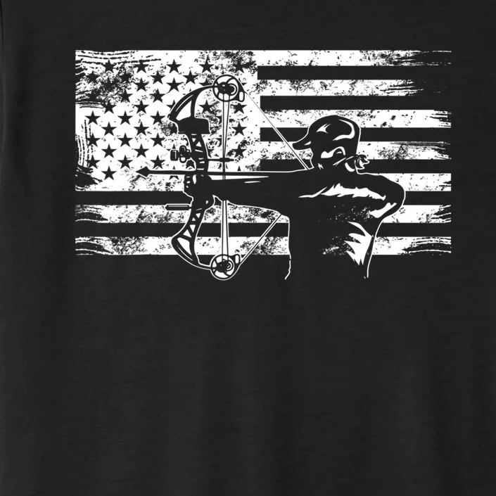 Funny Hunting Archer American Flag Gift Bowhunting Gift For Hunters Men ChromaSoft Performance T-Shirt