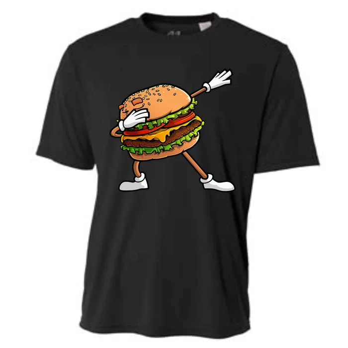 Funny Hamburger Art Cheeseburger Lover Cooling Performance Crew T-Shirt