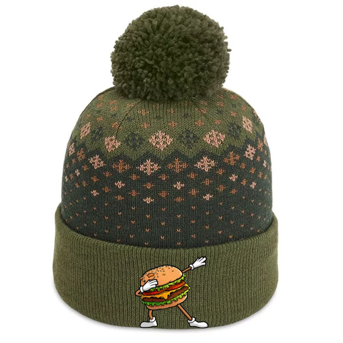 Funny Hamburger Art Cheeseburger Lover The Baniff Cuffed Pom Beanie