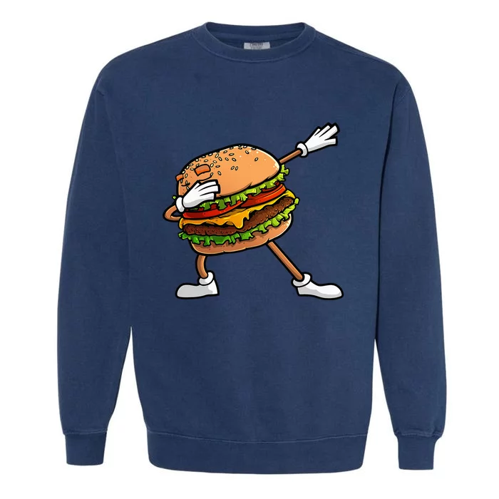 Funny Hamburger Art Cheeseburger Lover Garment-Dyed Sweatshirt