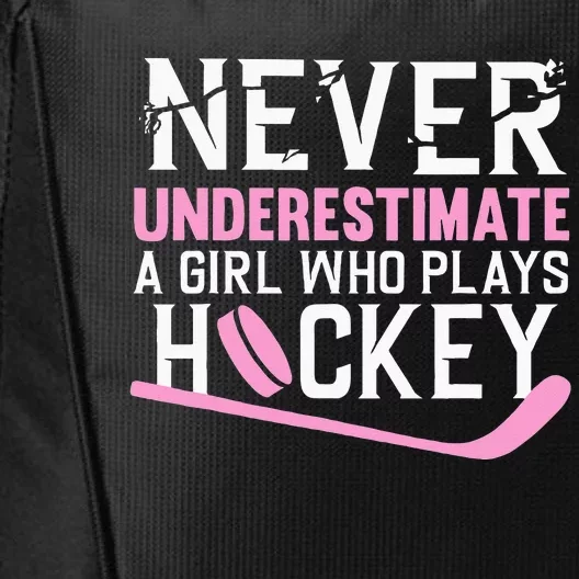 Funny Hockey Art For Girl Women Field Hockey Player Sport City Backpack