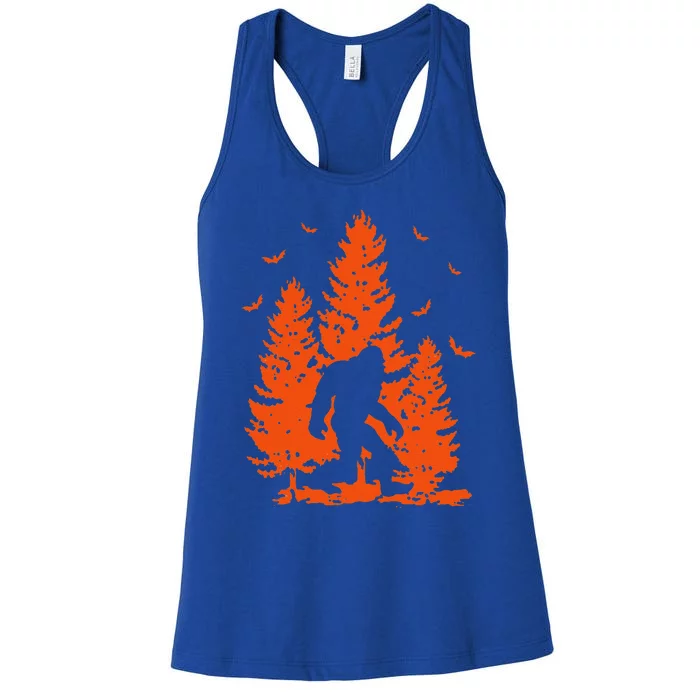 Funny Hide And Seek Sasquatch Bigfoot Halloween Costume Women's Racerback Tank