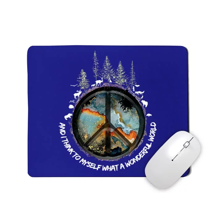 Funny Hippie And I Think To Myself What A Wonderful World Great Gift Mousepad