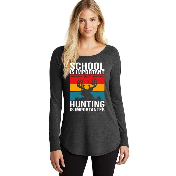 Funny Hunting Art Hunter Deer Clothes Women's Perfect Tri Tunic Long Sleeve Shirt