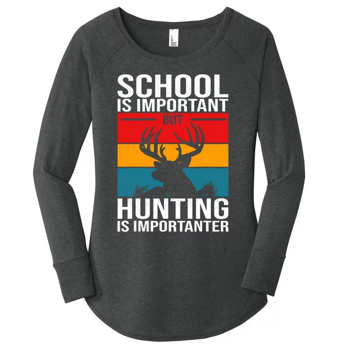 Funny Hunting Art Hunter Deer Clothes Women's Perfect Tri Tunic Long Sleeve Shirt