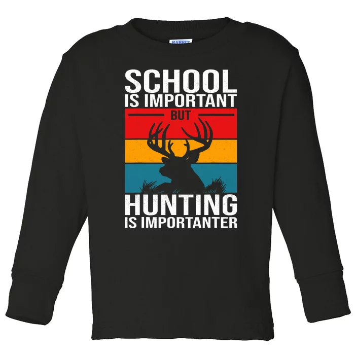 Funny Hunting Art Hunter Deer Clothes Toddler Long Sleeve Shirt