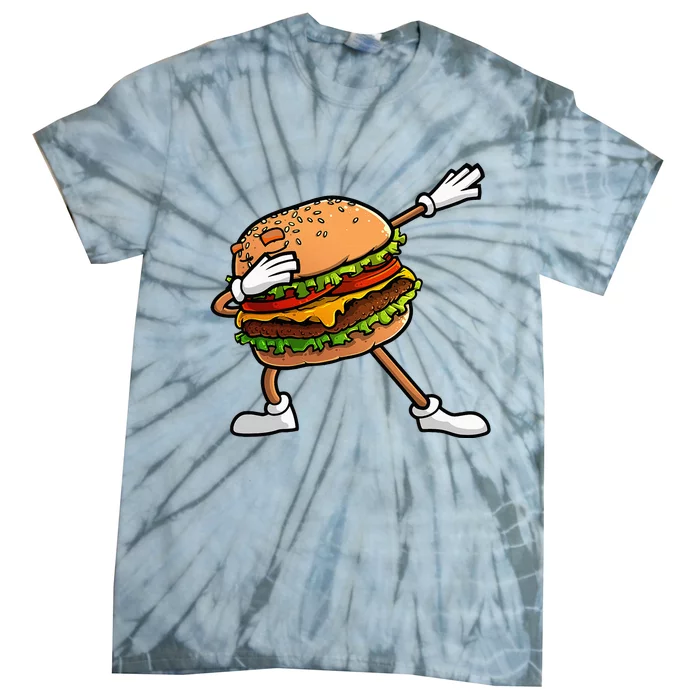 Funny Hamburger Art Women Cheeseburger Lover Tie-Dye T-Shirt