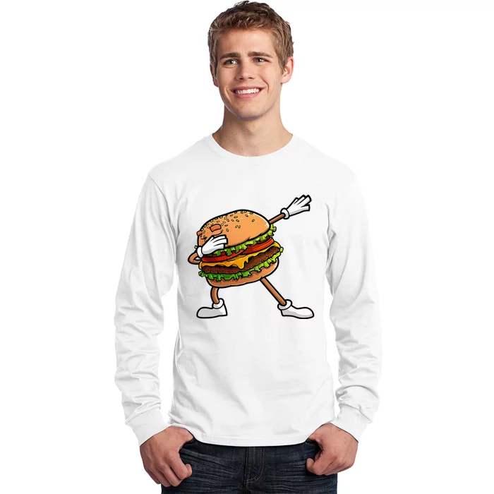 Funny Hamburger Art Women Cheeseburger Lover Long Sleeve Shirt