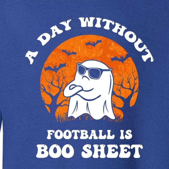 Funny Halloween A Day Without Football Is Boo Sheet Iii Gift Toddler Sweatshirt