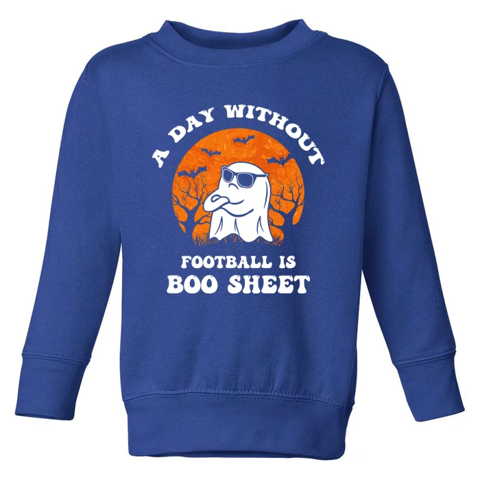 Funny Halloween A Day Without Football Is Boo Sheet Iii Gift Toddler Sweatshirt