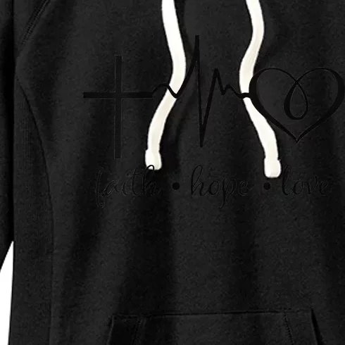 Faith Hope And Love Christian John 316 Women's Fleece Hoodie