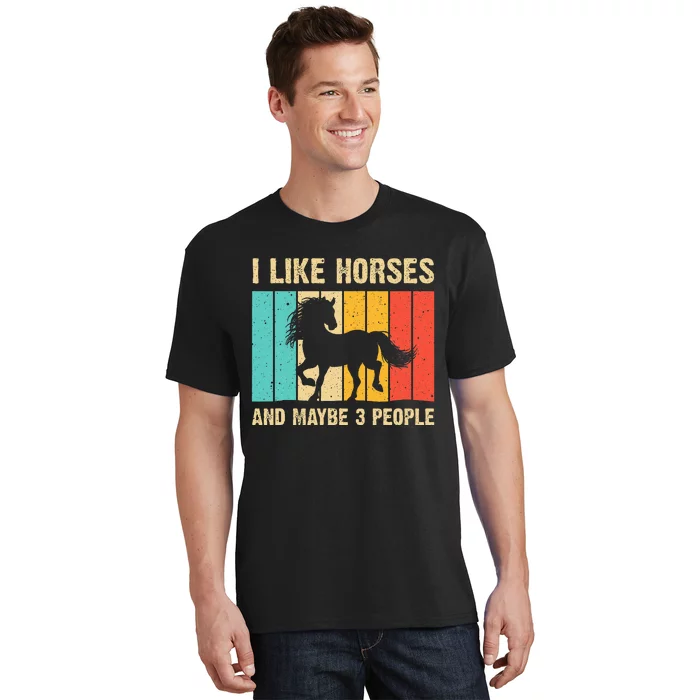 Funny Horse Art Horse Lover Women Introvert T-Shirt