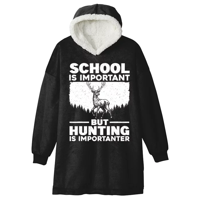 Funny Hunting Art Deer Hunter Wildlife Hunting Hooded Wearable Blanket