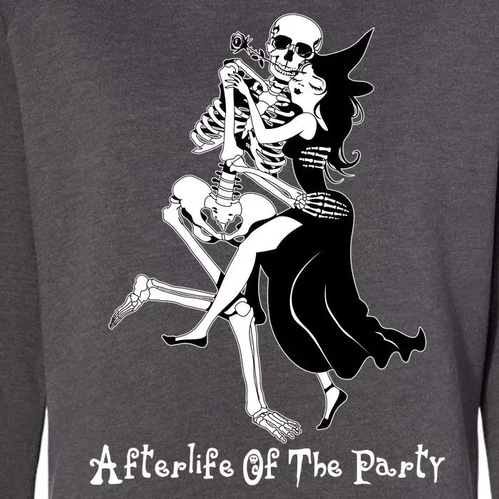 Funny Halloween Afterlife Of The Party Skeleton And Witch Womens California Wash Sweatshirt