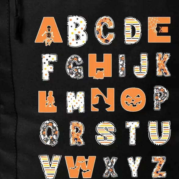 Funny Halloween Alphabet Teaching Gift Abcs Learning Teacher Daily Commute Backpack