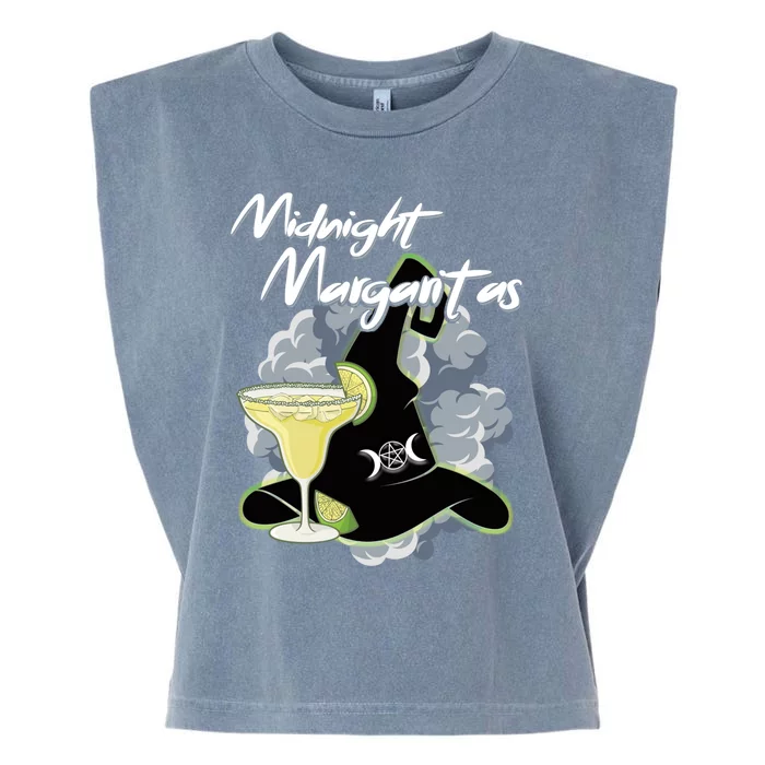 Funny Halloween And Midnight Margaritas Gift Garment-Dyed Women's Muscle Tee