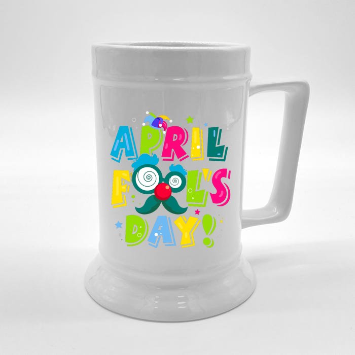 Funny Happy April Fools Day 1st April Fools Day Joke Pranks Front & Back Beer Stein