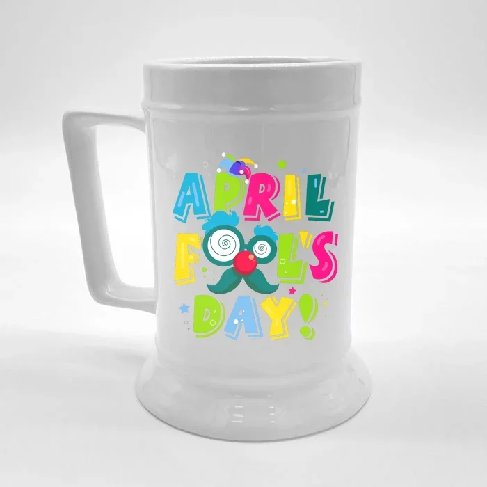 Funny Happy April Fools Day 1st April Fools Day Joke Pranks Front & Back Beer Stein