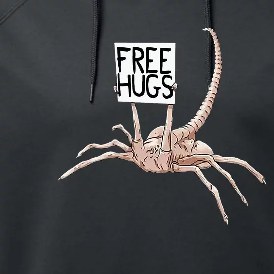 Free Hugs Alien Performance Fleece Hoodie