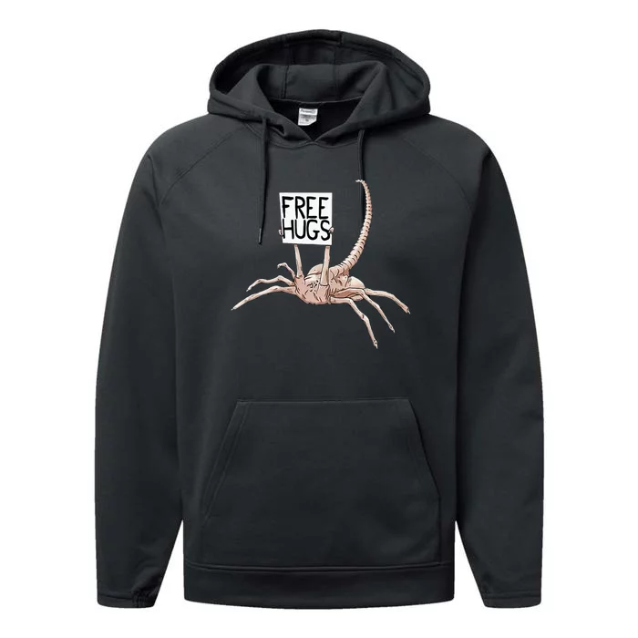 Free Hugs Alien Performance Fleece Hoodie