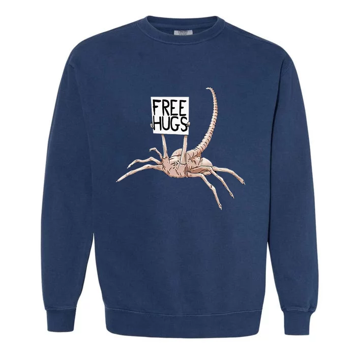 Free Hugs Alien Garment-Dyed Sweatshirt