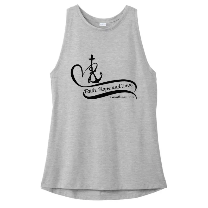 Faith Hope And Love Ladies Tri-Blend Wicking Tank