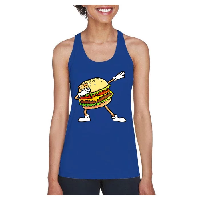 Funny Hamburger Art Women Cheeseburger Lover Women's Racerback Tank