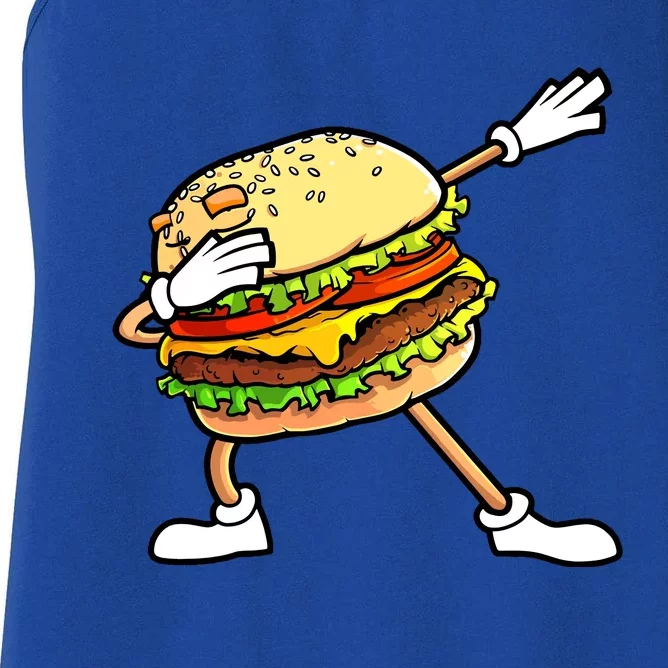 Funny Hamburger Art Women Cheeseburger Lover Women's Racerback Tank