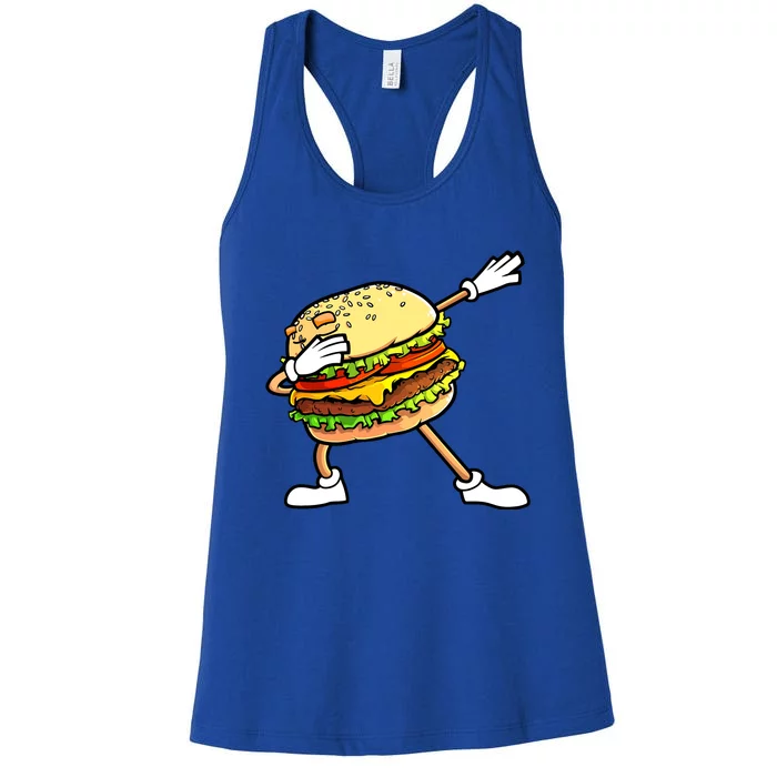 Funny Hamburger Art Women Cheeseburger Lover Women's Racerback Tank