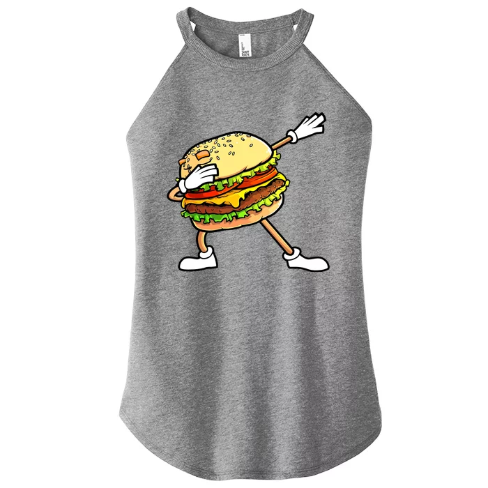 Funny Hamburger Art Women Cheeseburger Lover Women’s Perfect Tri Rocker Tank