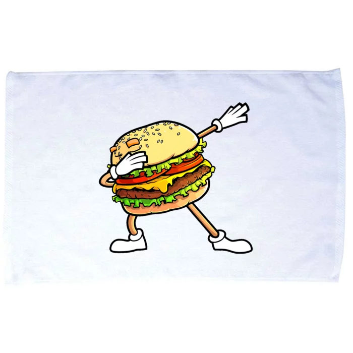 Funny Hamburger Art Women Cheeseburger Lover Microfiber Hand Towel