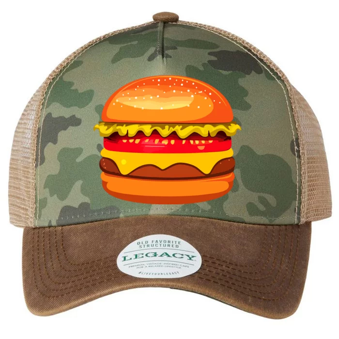 Funny Hamburger Art Cheeseburger Lover For Legacy Tie Dye Trucker Hat