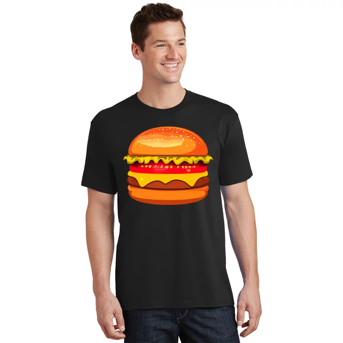 Funny Hamburger Art Cheeseburger Lover For T-Shirt