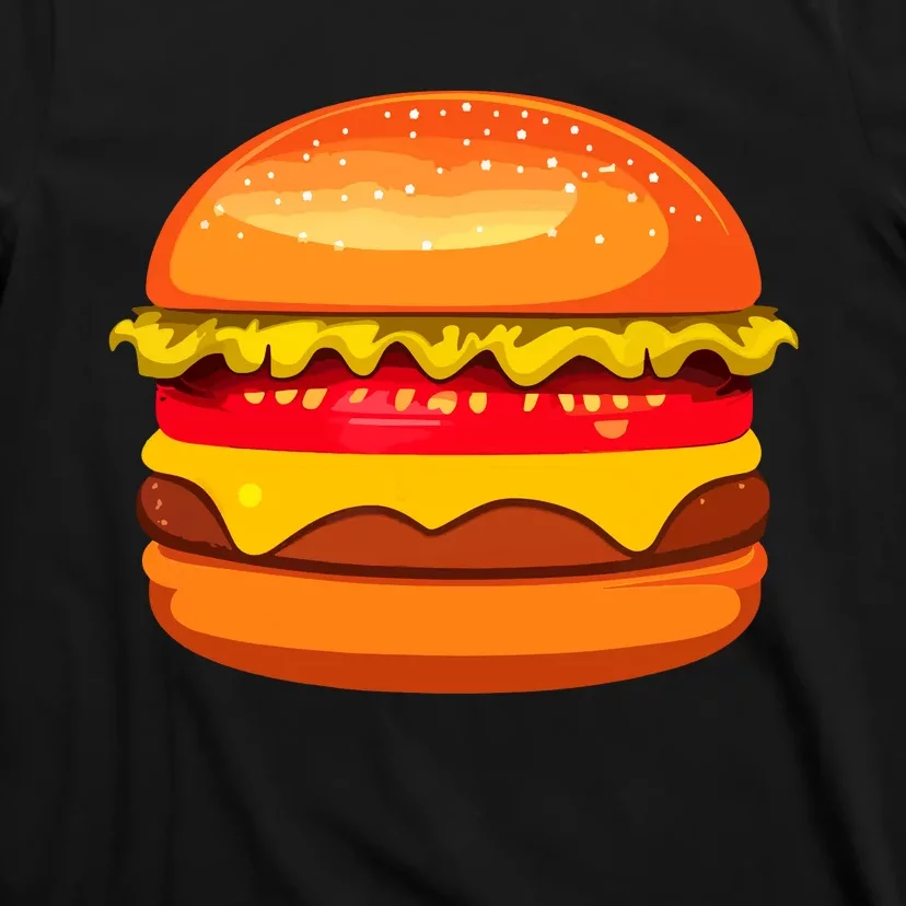 Funny Hamburger Art Cheeseburger Lover For T-Shirt