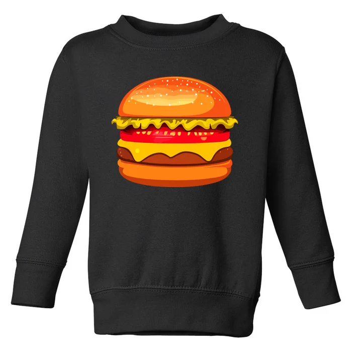 Funny Hamburger Art Cheeseburger Lover For Toddler Sweatshirt