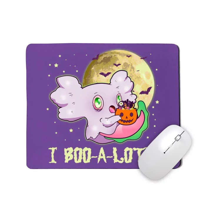 Funny Halloween Axolotl Ghost I Boo A Lotl Mousepad