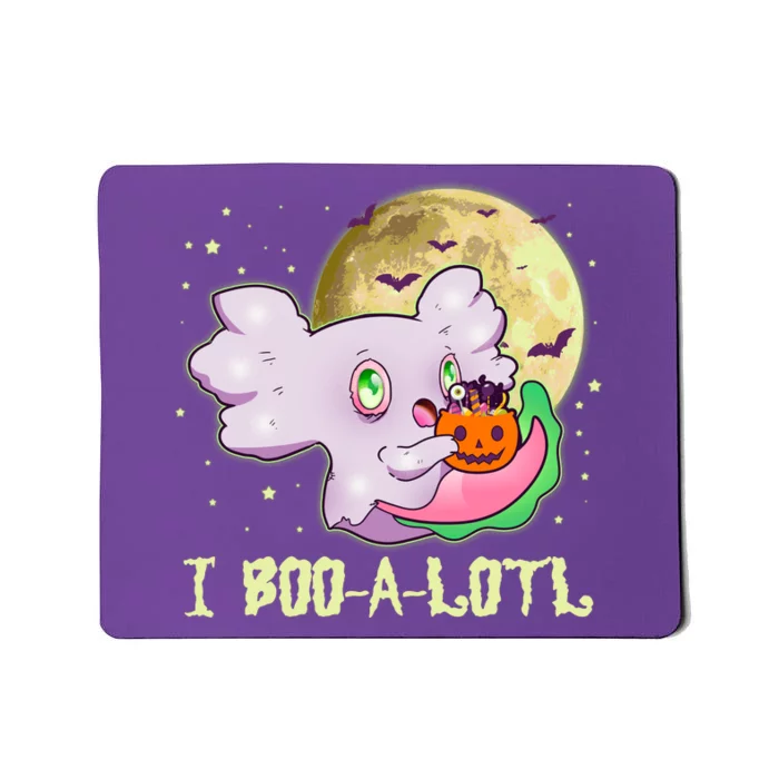 Funny Halloween Axolotl Ghost I Boo A Lotl Mousepad