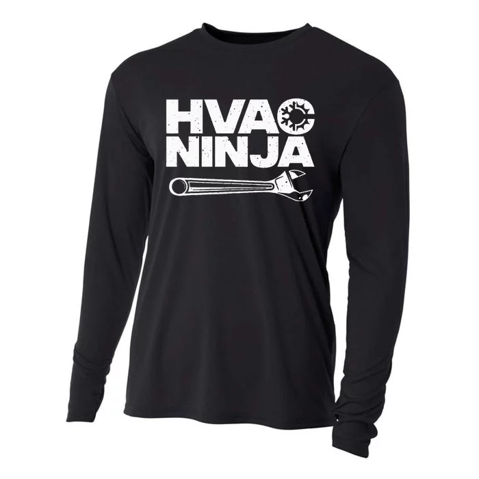 Funny Hvac Art Air Condition Lover Hvac Technician Cooling Performance Long Sleeve Crew