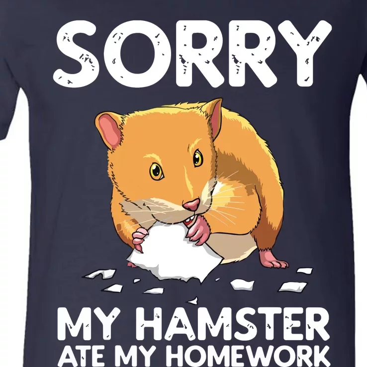 Funny Hamster Art For Boy Girl Animal Hamster Lover V-Neck T-Shirt